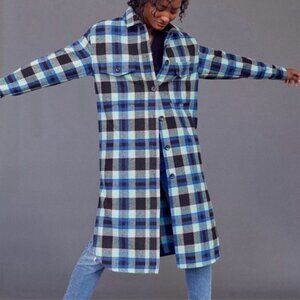 Anthropologie X Sanctuary plaid long shacket